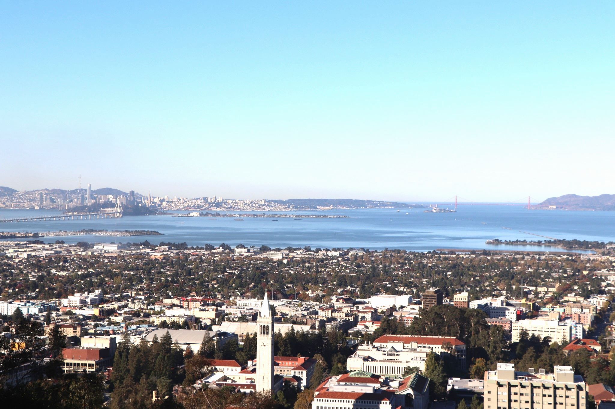 The San Francisco Bay Area viewed across Berkeley and the bay